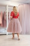 Пышная ярусная юбка из фатина (60 цветов) Тауп   - фото 